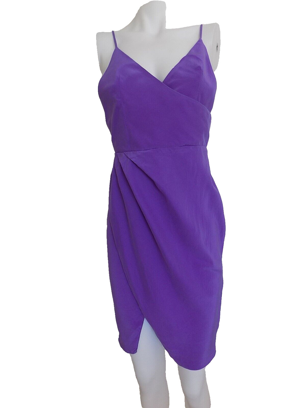 Amanda Uprichard silk dress cocktail prom purple size Small